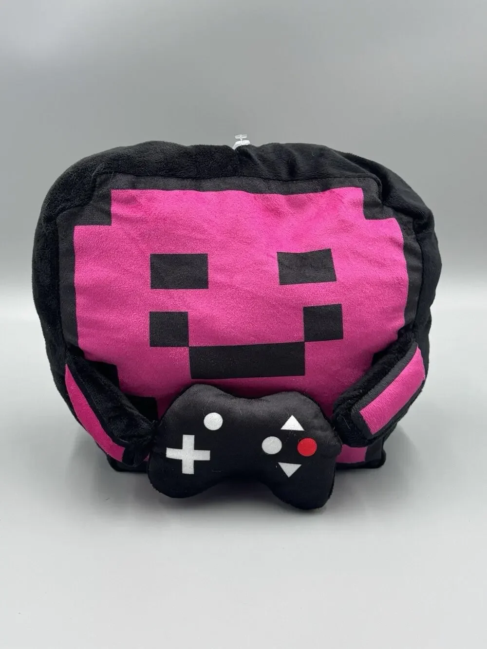 Pink Black Video Gamer Holding Controller Plush 10” Stuffed Toy BMI